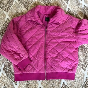 Quilted Wild Fable Women’s Pink Bomber Jacket Size M